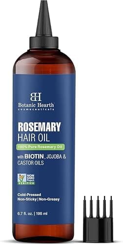 Botanic Hearth Rosemary Oil for Hair Growth | Strengthening Biotin, Jojoba, Castor Hair Growth Oil for frizzy hair | Dry, Damaged Scalp Treatment | Color Safe | All Hair Types | 6.7 Fl Oz - Image 1