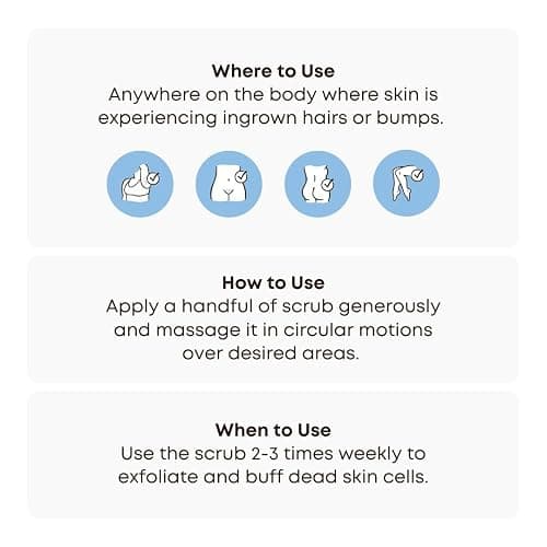Bushbalm Ingrown Hair Exfoliating Scrub - Reduces Appearance of Ingrown Hairs and Razor Bumps, Soothes Skin and Post-Shave Redness - Nude, 236 ml thumbnail 9