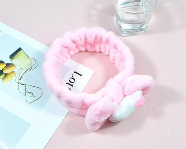 GGJQQDM Kawaii Headband for Spa, Makeup, Face Washing & Pajama Parties - Suitable for Girls and Women (F) - F thumbnail 4