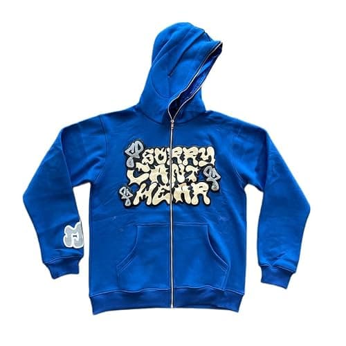 Harajuku Hoodies Letter Foaming Print Hooded Sweatshirt Punk Full Zipper Jacket Y2k Oversized Hoodies Garbage Coat thumbnail 5