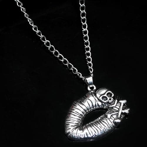 MONSHMU Skull Lips Necklace Alloy Necklace Seek Distinctive Styles Unique Designs Fashionable Accessory for Trendsetters Silver thumbnail 5