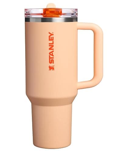 STANLEY Quencher ProTour Flip Straw Tumbler with Leakproof Lid 40 oz | Built-In Straw & Handle | Cupholder Compatible for Travel | Insulated Stainless Steel Cup | BPA-Free | Orange Sherbet - Image 1