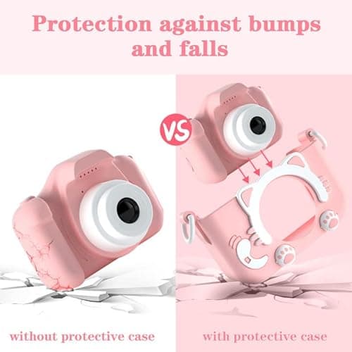 CIMELR Kids Camera Toys for 3 4 5 6 7 8 9 10 11 12 Year Old Boys/Girls, Kids Digital Camera for Toddler with Video, Christmas Birthday Festival Gifts for Kids, Selfie Camera for Kids, 32GB SD Card - Pink Cat thumbnail 2