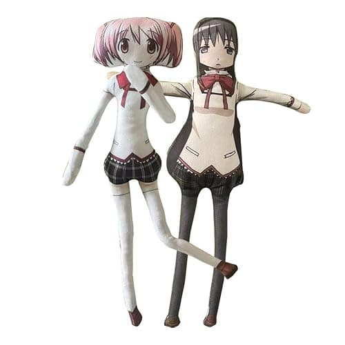 YLQANONG KanameMadoka Pillow Figure Twistable Pillows Anime Akemi Homura/Miki Sayaka/Kyouko Soft Pillow Kaname Madoka Anime Figures 28CM - Image 1