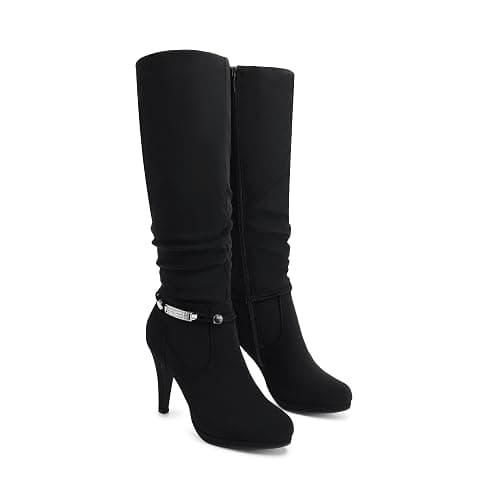 DREAM PAIRS Women's Knee High Platform Heel Boots thumbnail 7