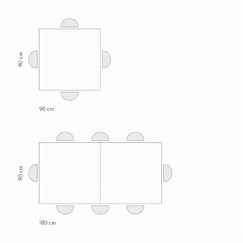 PAZZO DESIGN Mesa extensible Giuliano, roble rústico, ennoblecida (base negra, 90 x 90 x 76,5) - id_2141 thumbnail 7