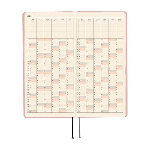 Hobonichi Techo 2026 Weeks – Colors: Strawberry Milk (English, Tall & Slim, January Start) thumbnail 7