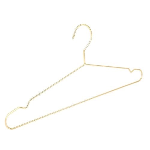 17.7" Strong Metal Wire Clothes Hangers, Coat Hanger, Standard Suit Hangers, Metal Shirt Dress Hanger Rack, 30 Pack, Gold thumbnail 6