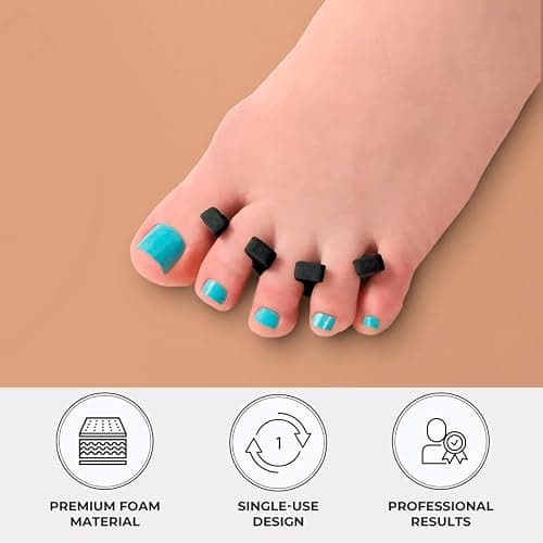 ForPro Sole Toe Separators - Black Luxurious Foam Separators - Individual Toe Separators for Pedicures â€“ 144-Count thumbnail 5