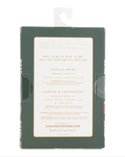 Sand and Fog Holiday Gift Set, 2-Pack Eau De Parfum Oil and Roller, Vanilla Musk, Jasmine & Cedarwood, 1 Fl Oz thumbnail 2