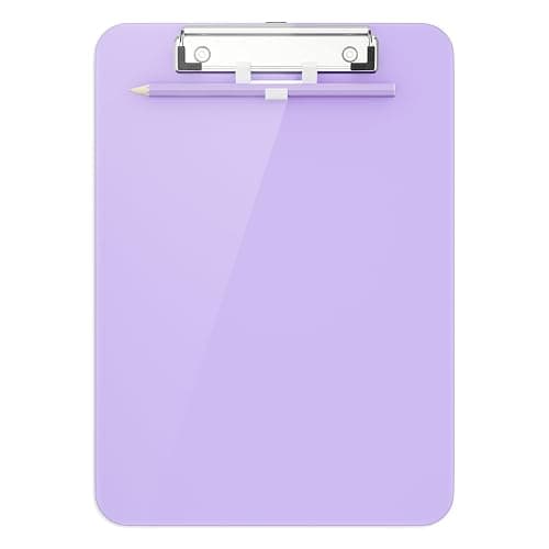 Hongri Plastic Clipboard with Pen Holder, Purple 8.5x11 Letter Size Clip Board for Classroom, Office, Students, Nurses and Women, Low Profile Clip, Size 12.5 x 9 in(Pack of 6) thumbnail 9