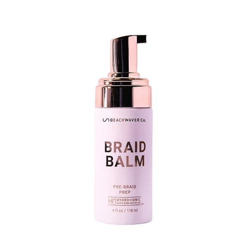The Beachwaver Co. Braid Balm Pre-Braid Prep - Full Size (4 Fl Oz) | Frizz-Taming Primer Foam | Strengthen and Reduce Flyaways w/HiX Vegan Bond Multipliers - For All Hair Types | Bondi Beach Day - Image 1