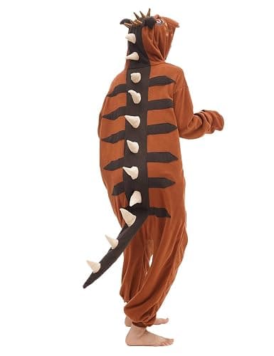 Adult Carnotaurus Onesie Pajamas Halloween Christmas Costume Cosplay Costume Women Men thumbnail 4