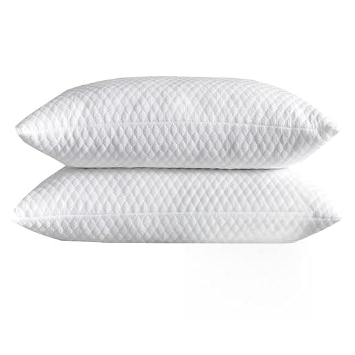 NTCOCO Shredded Memory Foam Bed Pillows for Sleeping Queen Size Set of 2,with Washable Removable Hypoallergenic Sleep Pillow for Back and Side Sleeper - Image 1