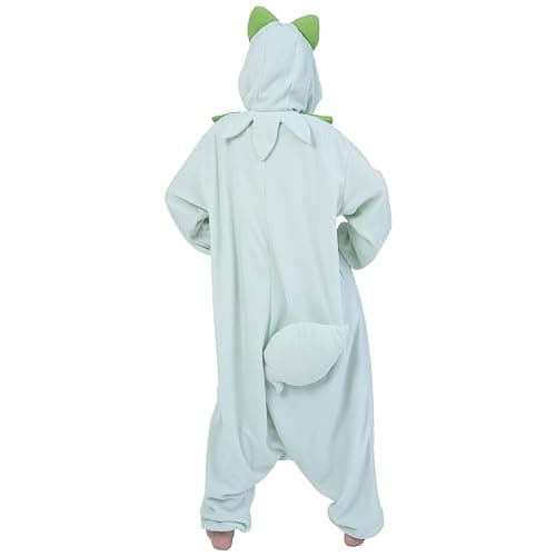 SAZAC Pokemon Sprigatito Kigurumi Onesie - Premium Adult Halloween Costume, Plush Pajamas, Durable, Machine Washable thumbnail 6