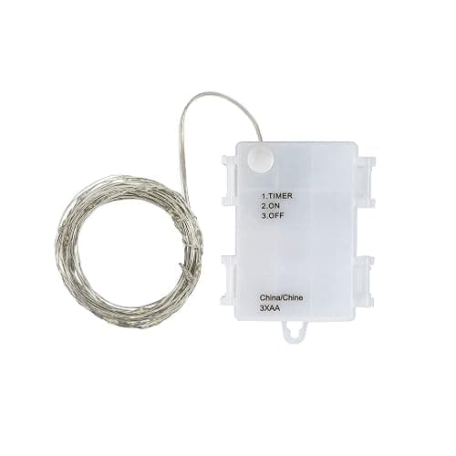 2 Pack Battery Operated Led String Lights,Mini Led Fairy Lights with Timer 6Hours On/18Hours Off for Wedding Party Decorations, 50Count LEDs,18Ft Silver Wire (Warm White) thumbnail 8