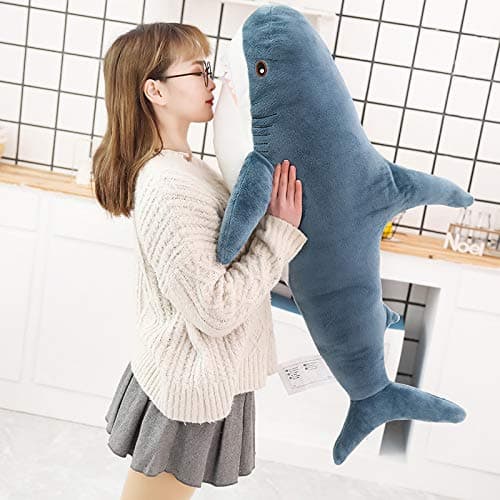 XIAOHONG 30inch Shark Stuffed Animal Toy,Plush Shark Toys,Stuffed Animal Sharks,Soft Shark Cushion Pillow Shark Plush Pillow Stuffed Toy Throw Pillow for Home Decoration Kids Gift - Image 1