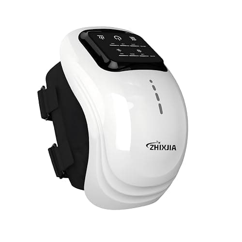 ZHIXJIA Knee Massager with Heat, 3-in-1 Smart Portable, 3 Vibration Modes and 3 Heating Levels LED Vitality Joints Knee Massager, Gift for Men and Women, White - Image 1