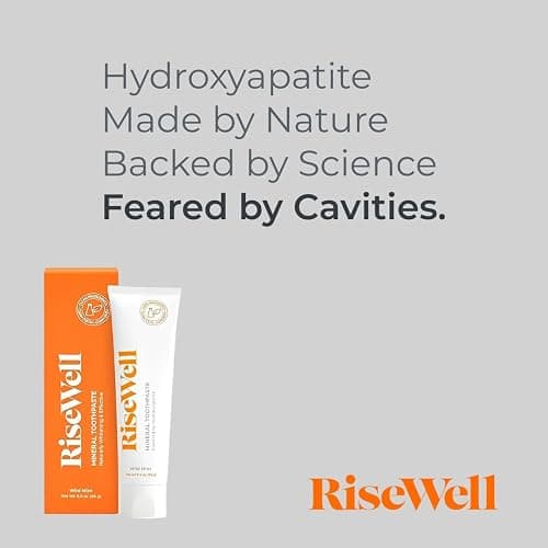 RiseWell Mineral Toothpaste - All Natural Toothpaste with Hydroxyapatite - Made in The USA, No Added Fluoride, SLS-Free - for a Stronger and Healthier Teeth, Wild Mint, 3.4 Oz thumbnail 5