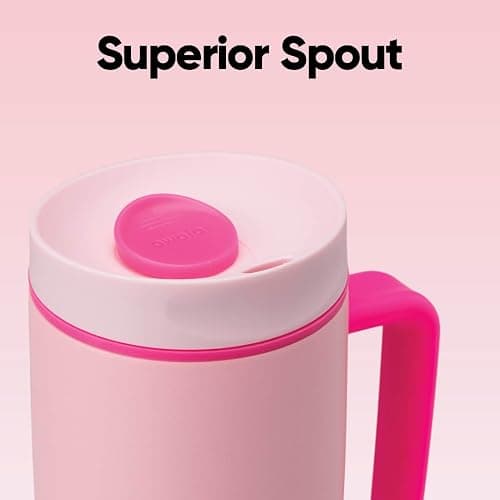 Owala SmoothSip Slider Stainless Steel Insulated Travel Mug with handle, 100% Leak Proof, For Hot and Cold Drinks, Travel Friendly with Sliding Lock Lid, 24 oz, BPA Free, Leak Proof, Pucker Up thumbnail 6