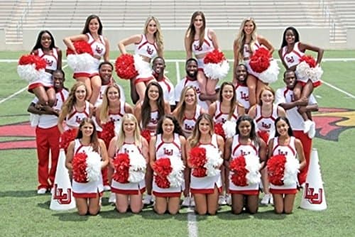 PUZINE 2pack/4pack 13" Cheerleading Metallic Foil & Plastic Ring Pom Poms Cheerleading Poms 100g thumbnail 6