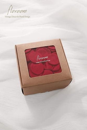 Floroom 300pcs Rose Petals Dark Red Faux Silk Flower Petals for Wedding Flower Girl Basket Aisle Scatter Dinner Table Centerpieces Party Confetti Bridal Shower Romantic Night Decoration thumbnail 7