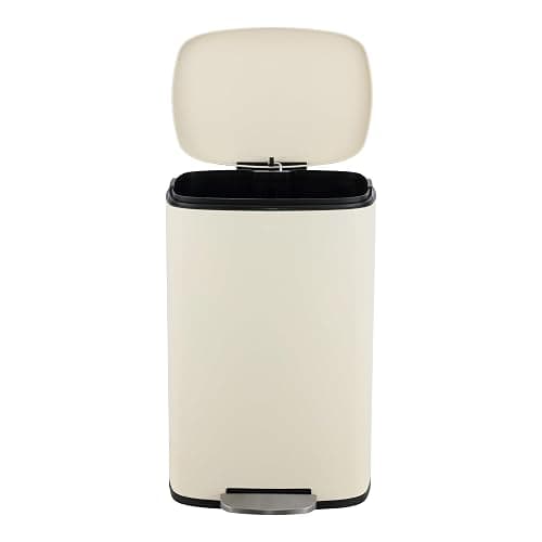 happimess HPM1011I Curtis 8-Gallon Step-Open Trash Can, Fingerprint Resistant, Modern, Minimalistic for Home, Kitchen, Laundry Room, Office, Bedroom, Bathroom, Limestone Beige - Limestone Beige thumbnail 7