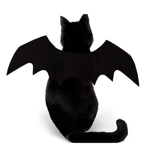 Pet Cat Bat Wings for Halloween Party Decoration, Puppy Collar Leads Cosplay Bat Costume,Cute Puppy Cat Dress Up Accessories thumbnail 2