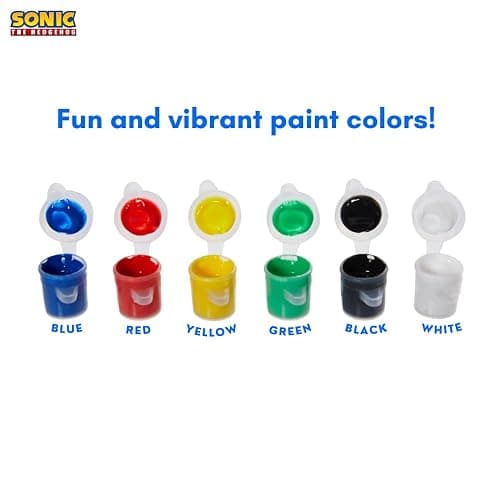 Innovative Designs Sonic The Hedgehog Canvas Paint Set for Kids with 3 Canvases, Acrylic Paint, Paintbrush, & Easel thumbnail 7