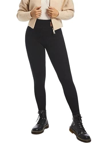 PUXODA Women Sherpa Lined Leggings Soft Clouds Fleece Tights Winter Warm Thermal Thick Cashmere Pants High Waist thumbnail 3