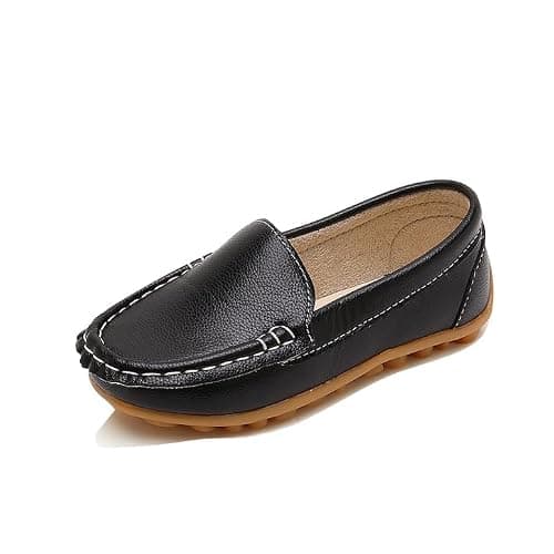 Gansenzon Boys Girls Loafers Dress Shoes Oxford Moccasins Flats Boat Slip-On School Daily Walking Shoes(Toddler/Little Kids/Big Kids) - Image 1