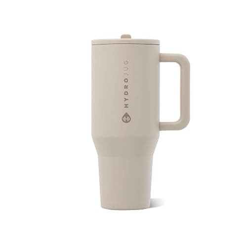 HydroJug Traveler 40oz, Insulated Tumbler with Handle & Straw, Dune - Image 1