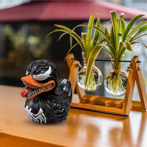 Shilkare Resin Alien Duck, Unique Gothic Gifts & Collectibles, Dark Resin Duck Rubber Novelty Ornament Decorative Duck Figurine for Desktop Home Office Halloween Decor (A) thumbnail 7