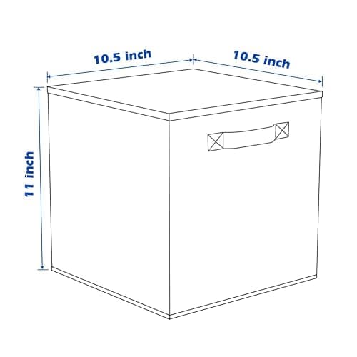 ShellKingdom Foldable Fabric Storage Cubes And Cloth Organizer Drawer For Closet And Toys, 6 Pack (Beige) thumbnail 3