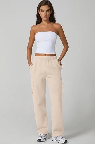 QINSEN Baggy Elastic Waist Sweatpants Casual thumbnail 5