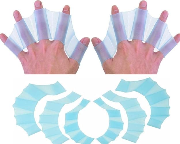 EXCEREY Silicone Swimming Gloves for Men Women Aquatic Training 2 Pairs - Image 1