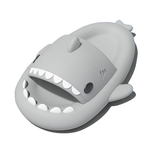 rosyclo Shark Slides for Women and Men, Cute Shark Slippers Adult Youth Cloudy Summer Soft Lightweight Anti-Slip Thick Sole Beach House Cloud Cushioned Shower Slide Sandals Indoor Outdoor - Image 1