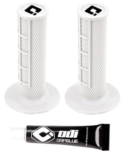 ODI Dirtbike Grips MX Half Waffle Grip Set with Glue Choose Your Color - Image 1