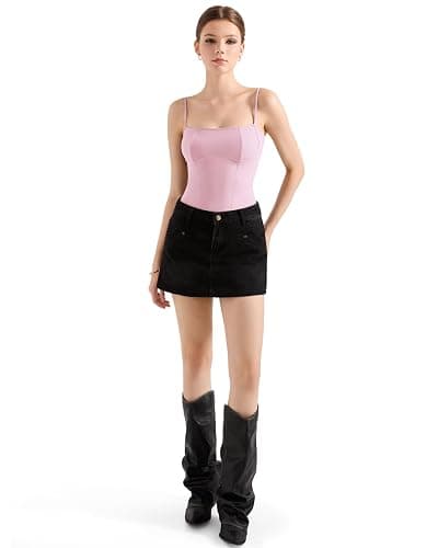 SUUKSESS Women Bustier No Boning Corset Tops Fitted Going Out Y2k Cami Tank Tops thumbnail 6