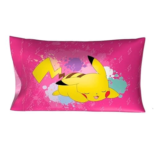 Franco Collectibles Pokemon Girl Anime Beauty Silky Satin Standard Reversible Pillowcase Cover 20x30 for Hair and Skin, (Official Licensed Product) - Pokemon Girl - Standard - Image 1