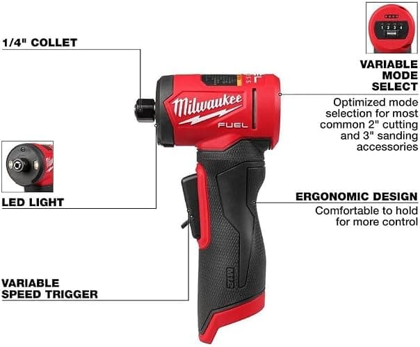 Milwaukee Electric - M12 Fuel 1/4 INCH Right Angle DIE Grinder Tool thumbnail 3