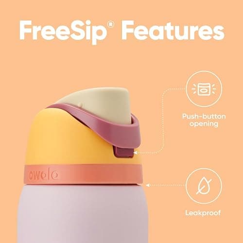 Owala FreeSip Insulated Stainless Steel Water Bottle with Straw for Sports and Travel, BPA-Free, 32 Ounce, Candy Store thumbnail 4