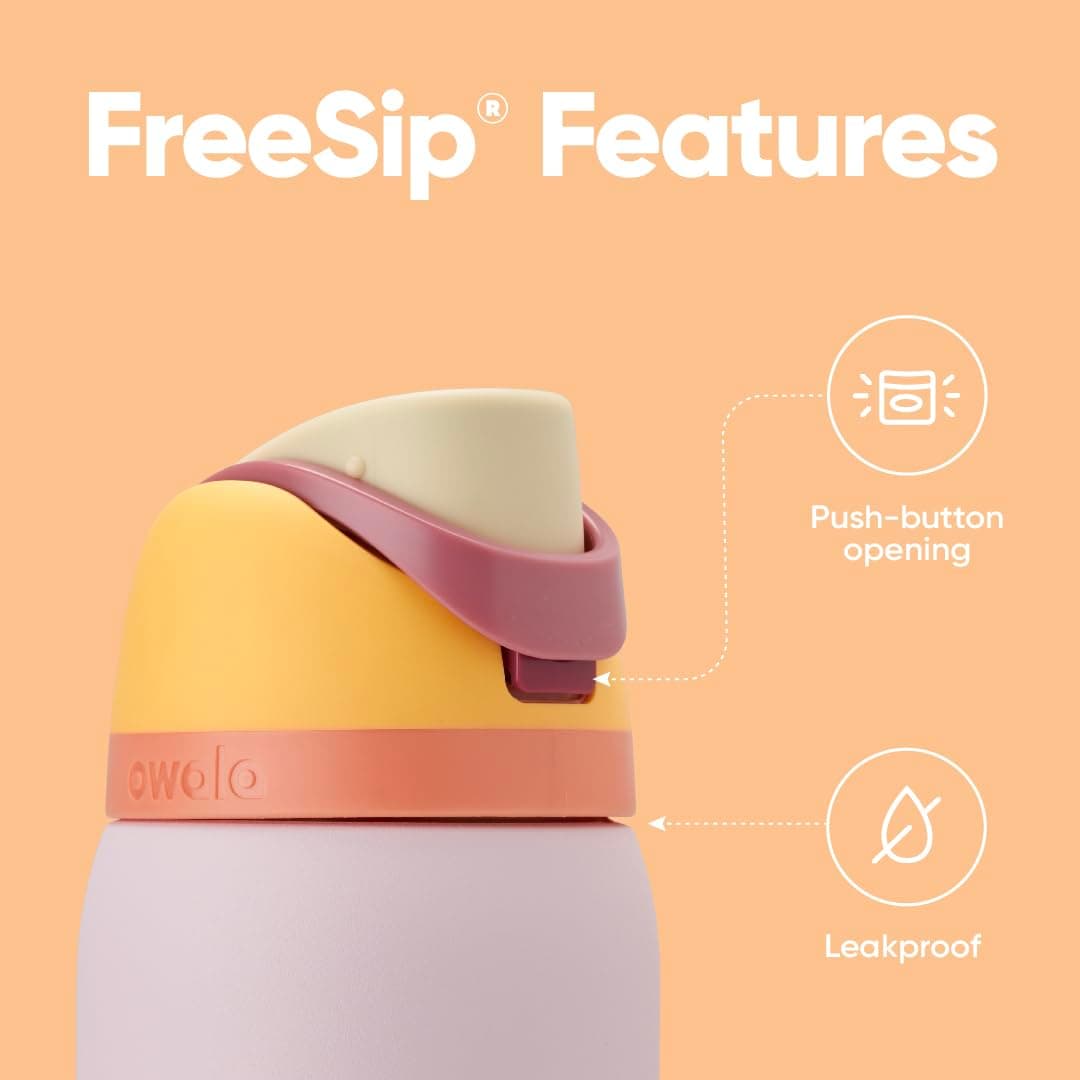 Owala FreeSip Insulated Stainless Steel Water Bottle with Straw for Sports and Travel, BPA-Free Sports Water Bottle, 32 oz, Candy Store thumbnail 4