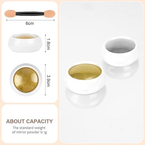 LOPHE Chrome Nail Powder, 2 Stück Glitzer-Nagelpuder-Set, Metallisches, spiegelndes Chrom-Nagelpulver, Holografisches Chrompulver mit Spiegeleffekt， Geeignet für Nagelstudios zum Selbermachen thumbnail 2