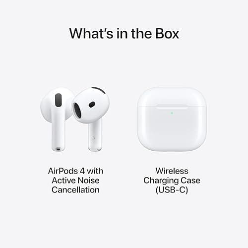 Apple AirPods 4 Wireless Earbuds, Bluetooth Headphones, with Active Noise Cancellation (Renewed) thumbnail 3