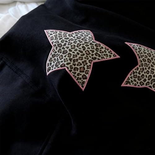 Chvity Womens Star Graphic Hoodies Oversized Y2k Leopard Print Hooded Sweatshirt Teen Girls Casual Cheetah Unisex Streetwear thumbnail 3