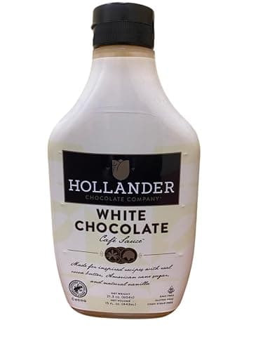 Hollander Chocolate Co. White Chocolate Café Sauce | Made with Real Cocoa Butter for Professional or Home Baristas | 443 mL (15 FL OZ) 592 g | Flip Cap - Image 1