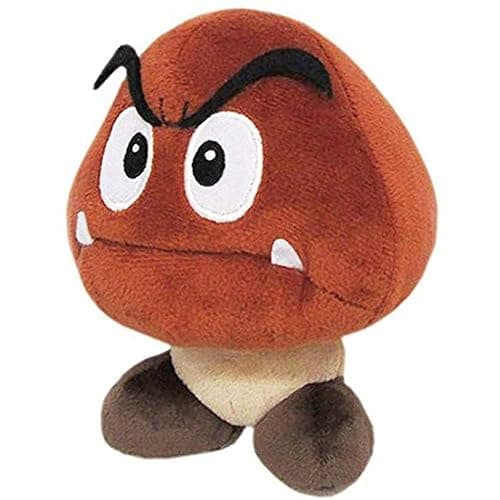 Little Buddy Super Mario All Star Collection 1427 Goomba Stuffed Plush, 5", Multi-colored - Image 1
