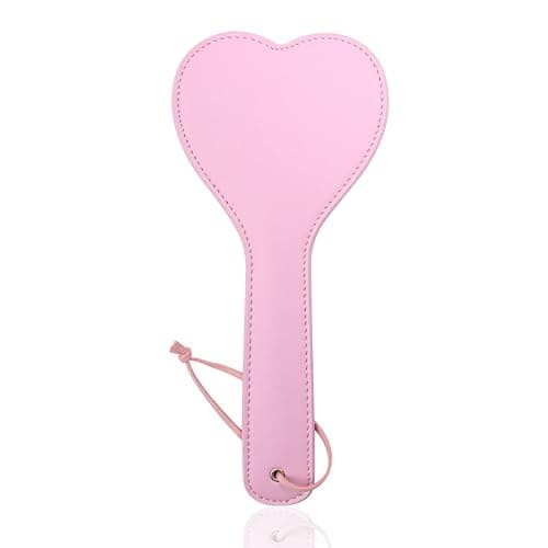 VENESUN Pink SM Sexual Heart Spanking Paddle, 11.2inch Faux Leather Wide Paddles Sex Toys for Adults BDSM Cosplay - Image 1