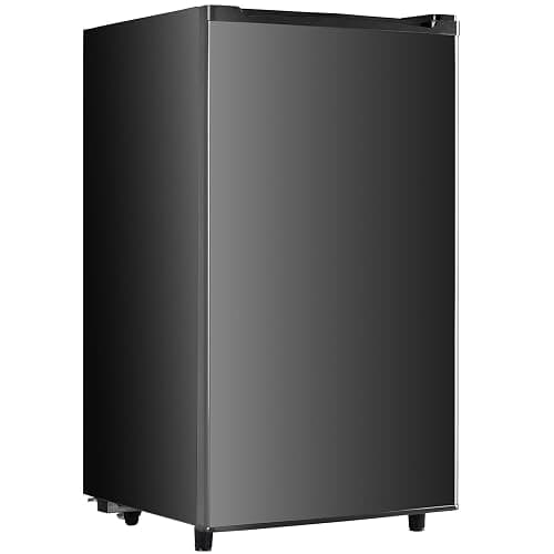 Sweetcrispy 3.2 Cu.Ft Mini Fridge with Freezer Small Refrigerator Single Door Adjustable Thermostat Energy-efficient Low Noise, Compact Fridge for Bedroom, Office, Dorm (Black) thumbnail 2